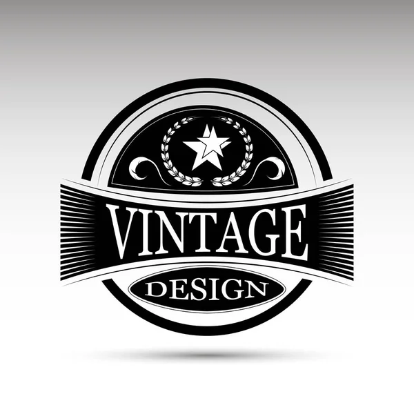 The vector emblem.Vintage design — Stock Vector