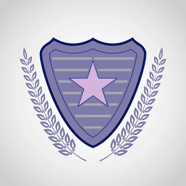 O escudo vetorial com símbolo estelar — Vetor de Stock