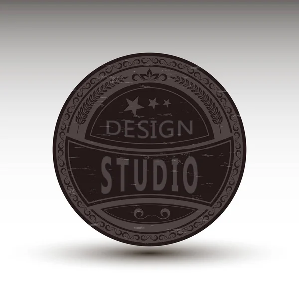 Vektor odznak pro design studio — Stockový vektor