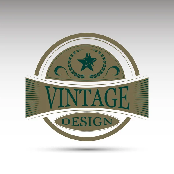 L'emblema vettoriale.Design vintage — Vettoriale Stock