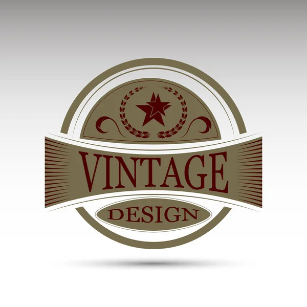 O vetor emblem.Vintage design — Vetor de Stock