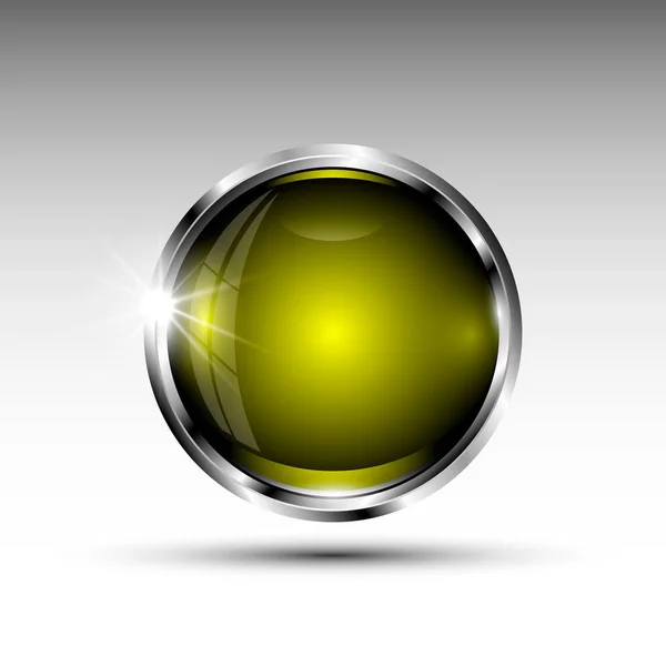 Le bouton rond isolé vecteur — Image vectorielle