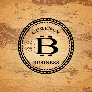 Yıldız bitcoin logo şeklinde