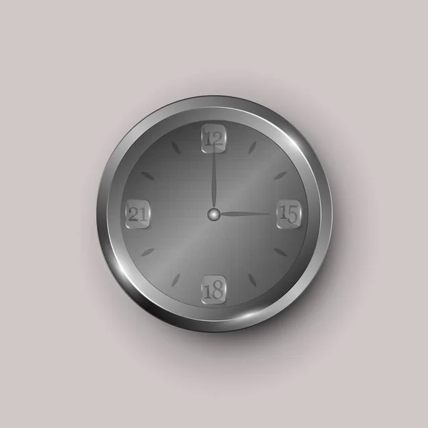 Gray clock face — Stock Vector