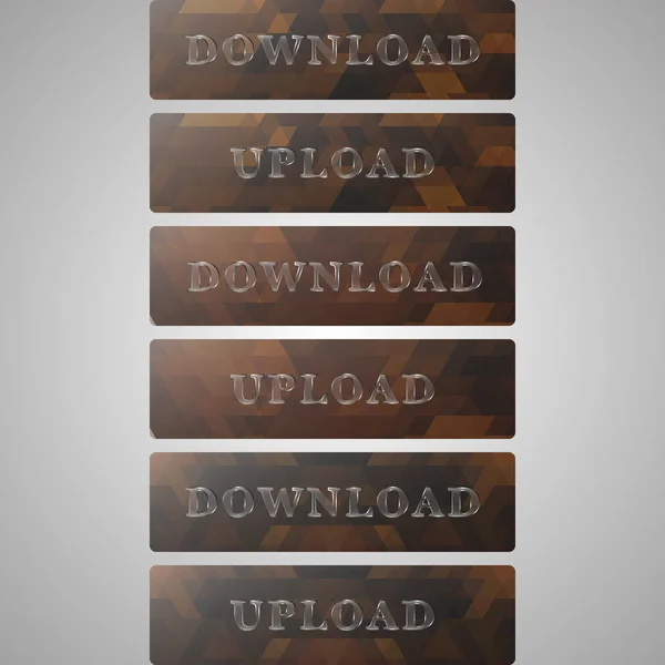 Descargar y cargar botones — Archivo Imágenes Vectoriales
