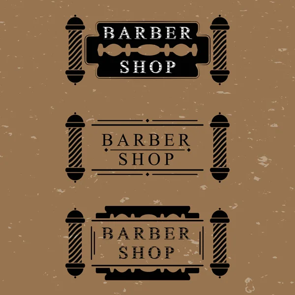 O conjunto de vetores para barbearia — Vetor de Stock