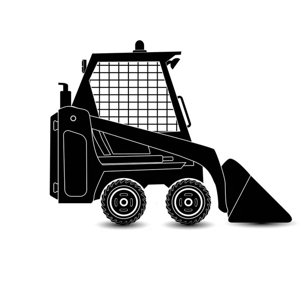 The vector isolated compact excavator — Stock Vector