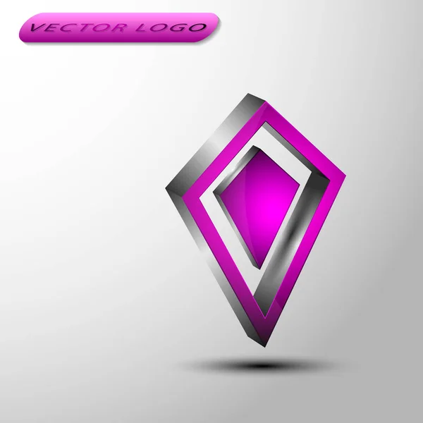 El vector 3d dimond . — Vector de stock