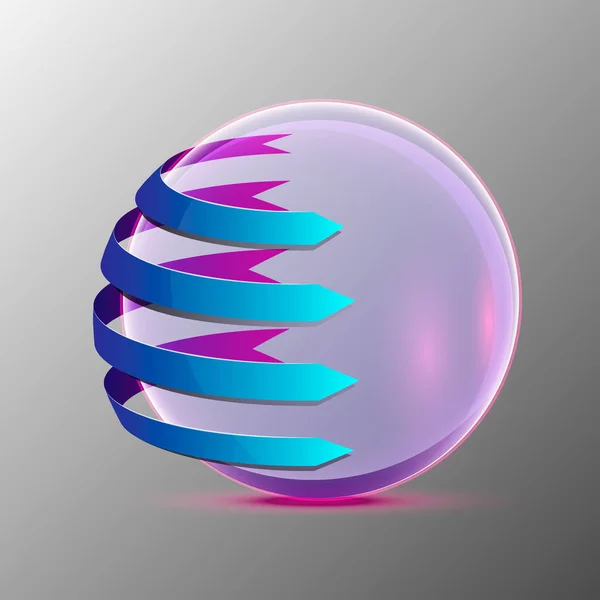 Vector 3d ilustración de la esfera clara — Vector de stock