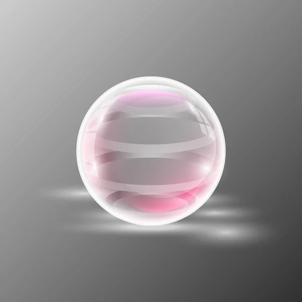 Empty transparent sphere — Stock Vector
