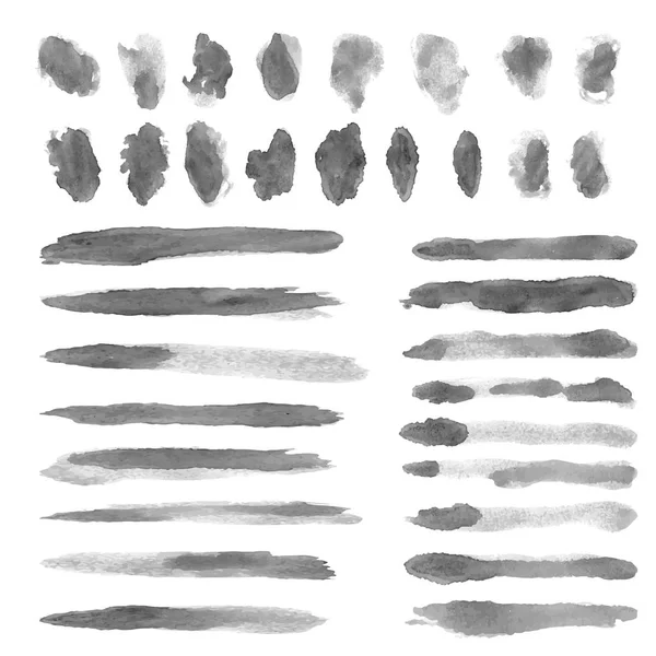 Set of watercolor brushes — Stock Vector