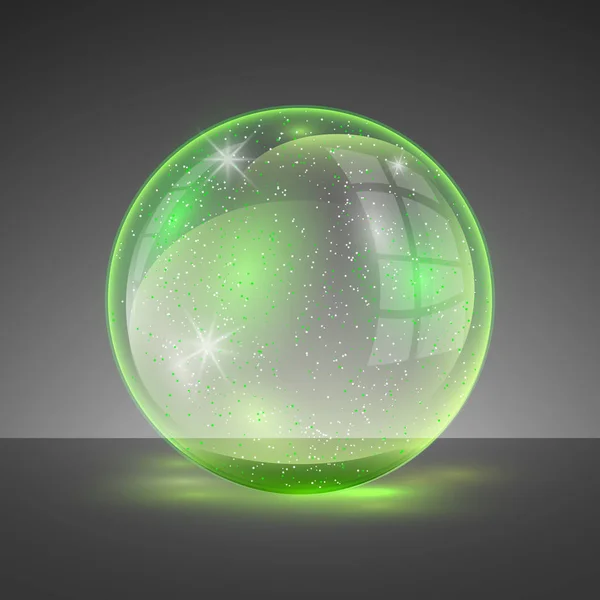 Illustration vectorielle du logo transparent clair brillant boule de cristal . — Image vectorielle