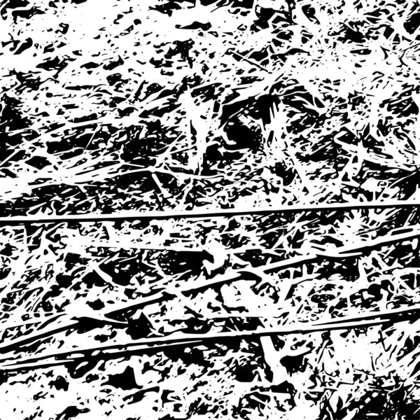 Grunge Distress Texture Vector Abstrakten Hintergrund Schwarz Weißes Muster — Stockvektor