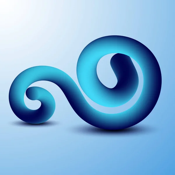3D Logo.Liquid effect.Fluid, dynamic,vibrant blue color.Dynamic design — Stock vektor