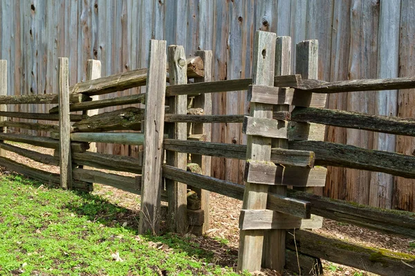 Rustic split rail fence
