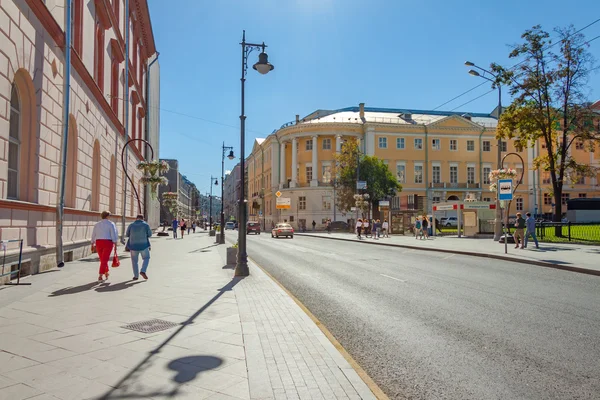 Myasnitskaya street, Moscow city centre in the summer — Stock Photo, Image
