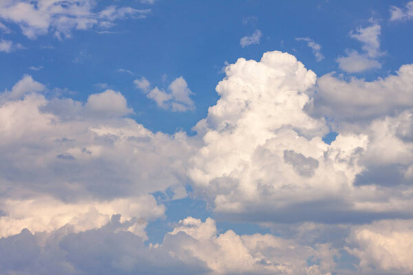 Clouds in sky, cumulus fluffy clouds, sky background