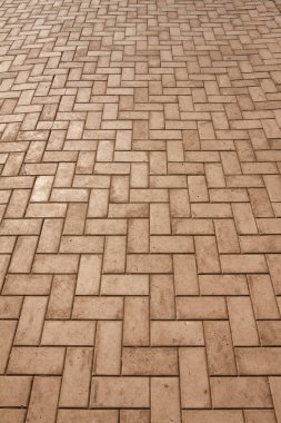 Close up brown with orange paving slabs pattern clipart