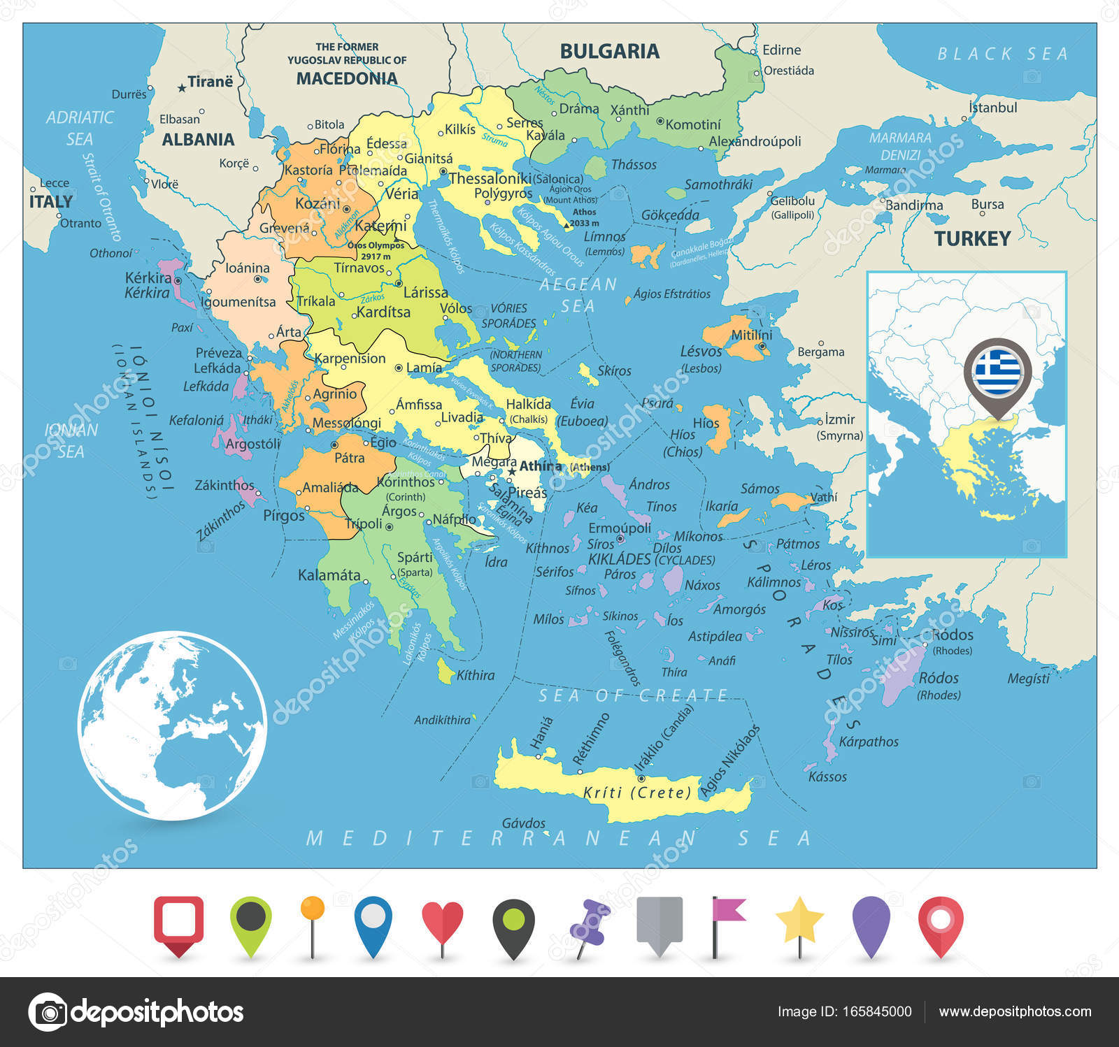 CARTINA GRECIA SCARICA