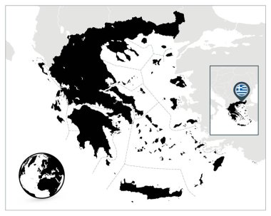 Yunanistan siyah harita
