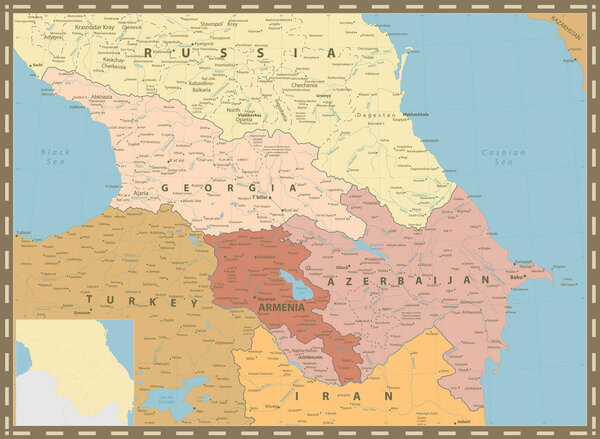 Кавказская политическая карта
