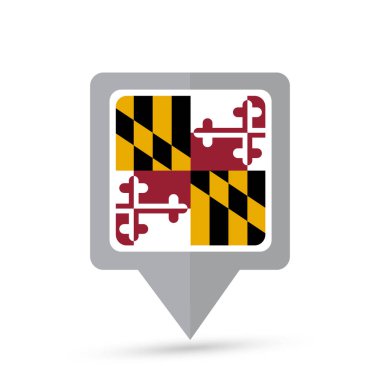 Maryland eyaleti bayrak haritası simgesi