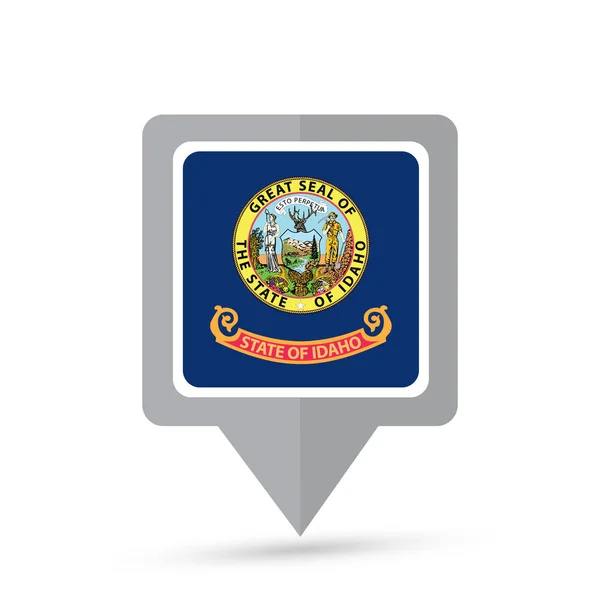 Idaho staat vlag kaart pictogram — Stockvector