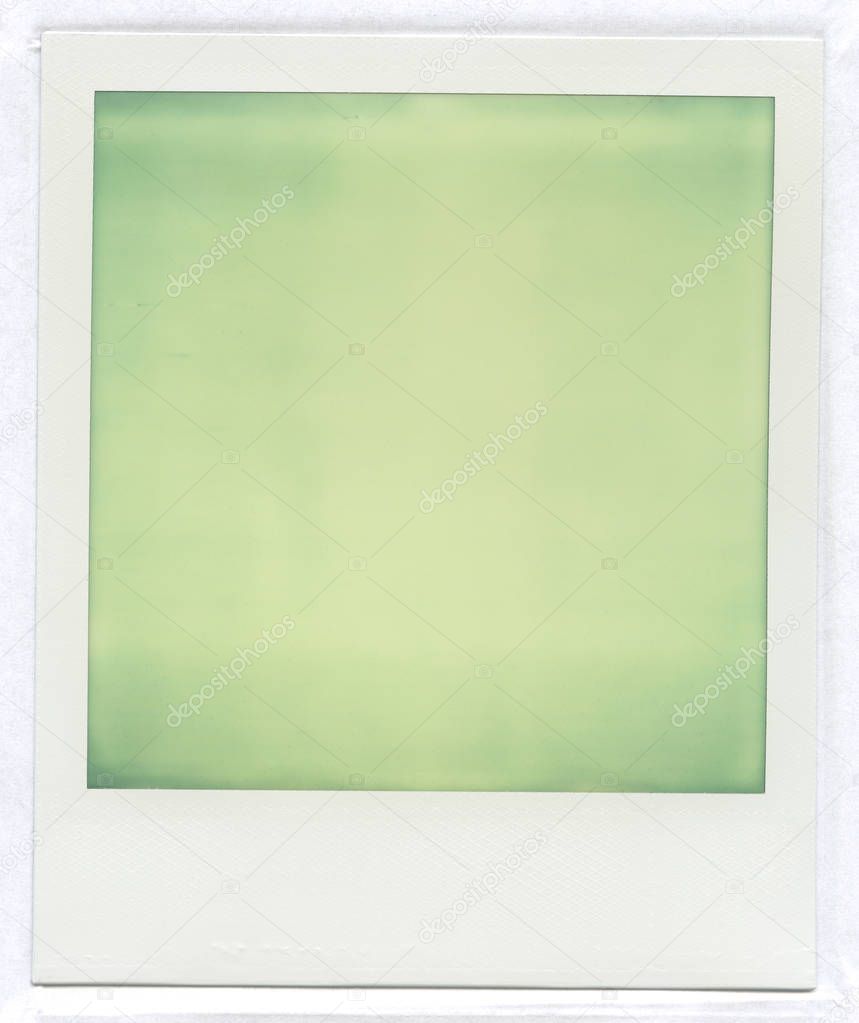 Retro realistic blank instant photo with shadow