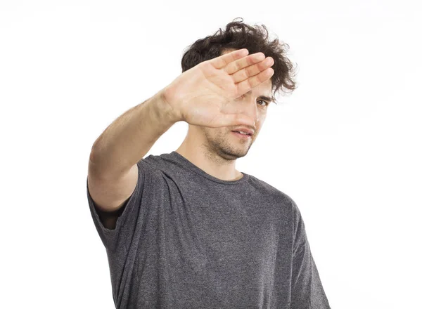 Hombre Protegiendo Cara Ataque Violencia — Foto de Stock