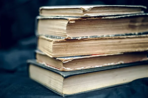 A stack of old books