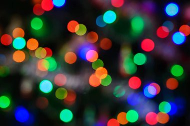 Noel arka plan bulanık renkli ışıklar