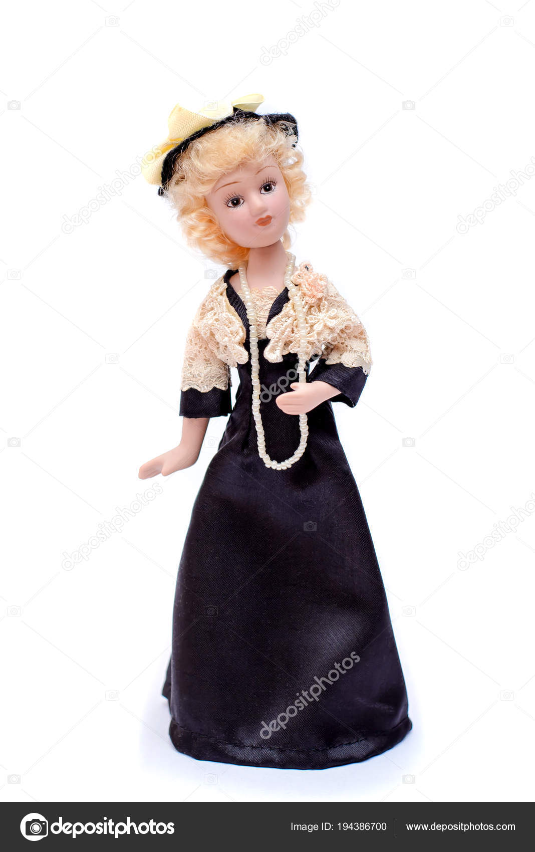 black ceramic dolls