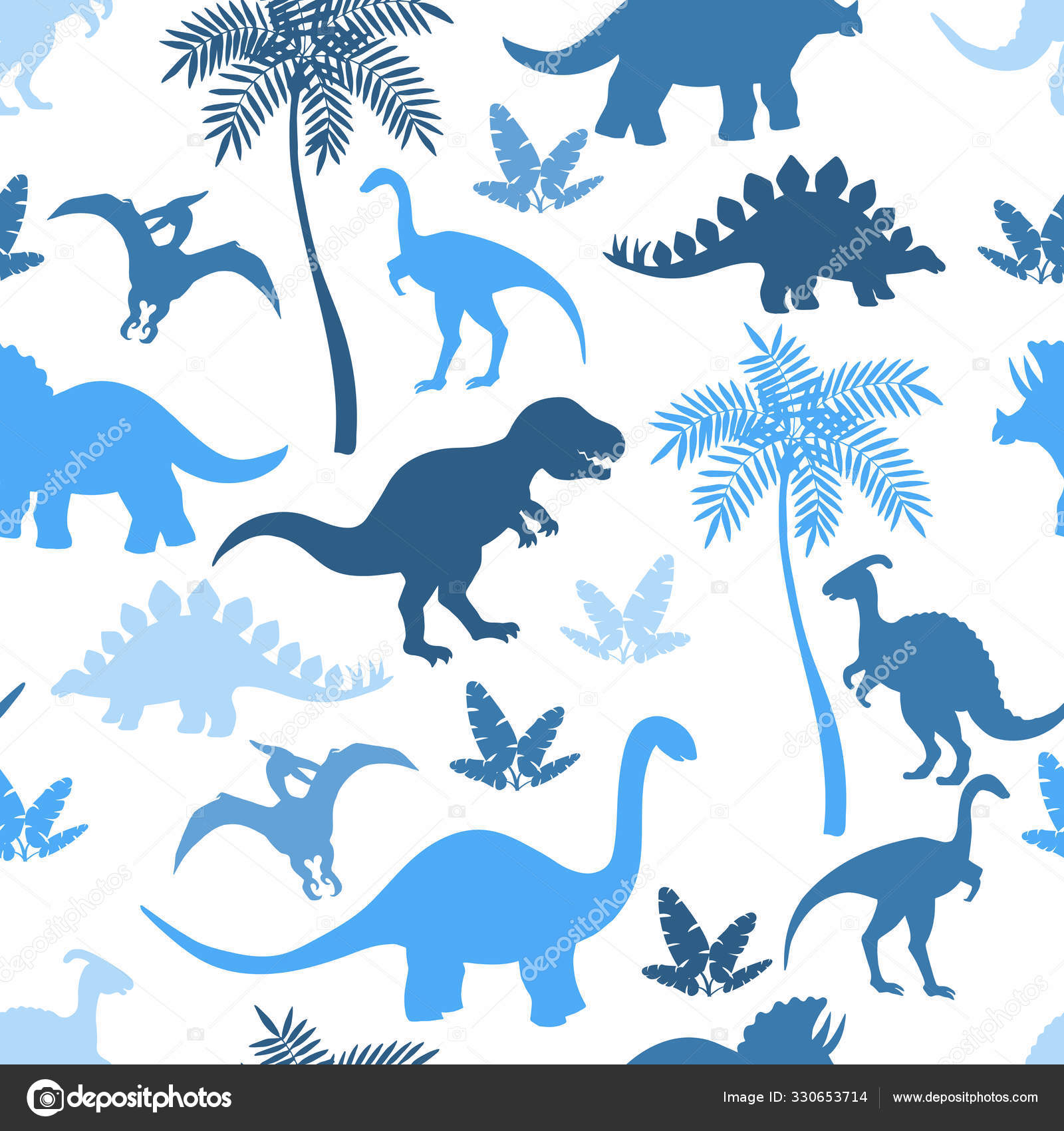Dino blue  Wallpaper for kids  Pastelowe Love