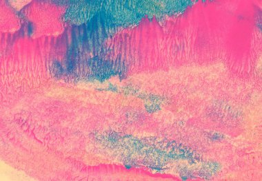 Soyut el yapımı desen, çok renkli arka plan, yağ veya suluboya resminin taklidi, fantastik manzara