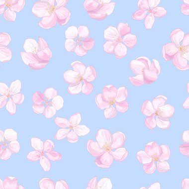 Elma çiçekleri ile kusursuz desen