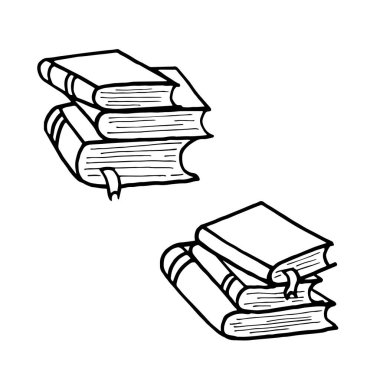 El çizimi kitaplar, Doodle, vektör çizimi. Çocuklar ve yetişkinler için boyama sayfası