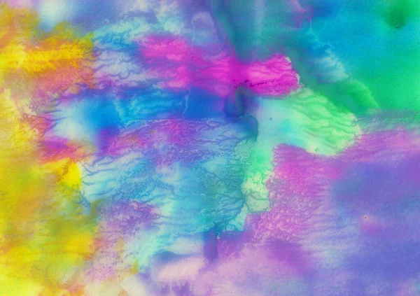 Abstract Handgemaakt Patroon Veelkleurige Achtergrond Gouache Aquarel Olieverf Fantastisch Landschap — Stockfoto
