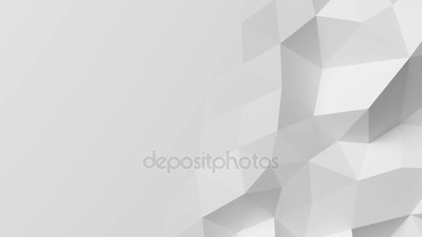Vacker vit Polygonal vägg viftande loopas i abstrakt 3d-animering. Sömlös bakgrund koncept i 4k, 3840 x 2160, Ultra Hd. — Stockvideo
