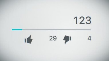 Güzel 3d animasyon için 1 milyon sayısı hızla artan yakın çekim Video sayacı. Açık görüş monitörün. İş ve teknoloji kavramı. 4 k Ultra Hd 3840 x 2160.