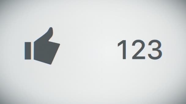 Крупный план Счетчик любит быстро увеличивается. 3d Animation. Вид спереди. Концепция бизнеса и технологий. 4k Ultra HD 3840x2160 . — стоковое видео