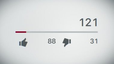 Bir Video Counter 1 milyar sayısı artan yakın çekim. 3D animasyon. Önden Görünüm. İş ve teknoloji kavramı. 4 k Ultra Hd 3840 x 2160.