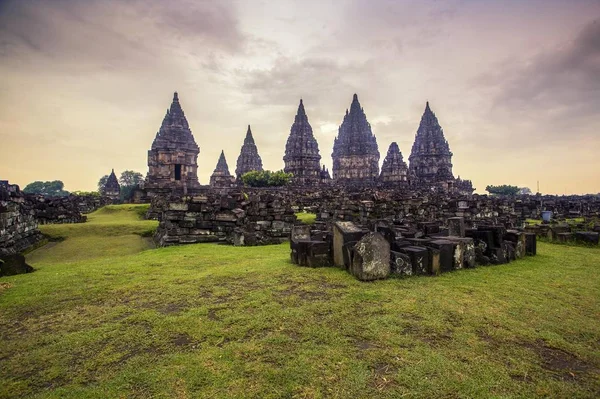 Candi Prambanan Templo Hindú Del Siglo Complejo Del Templo Encuentra —  Fotos de Stock