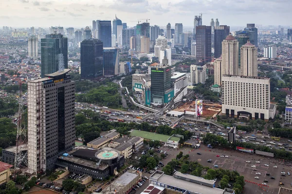 Джакарта Англ Jakarta Столиця Індонезії Особлива Столиця Джакарти Джакарта Центром — стокове фото