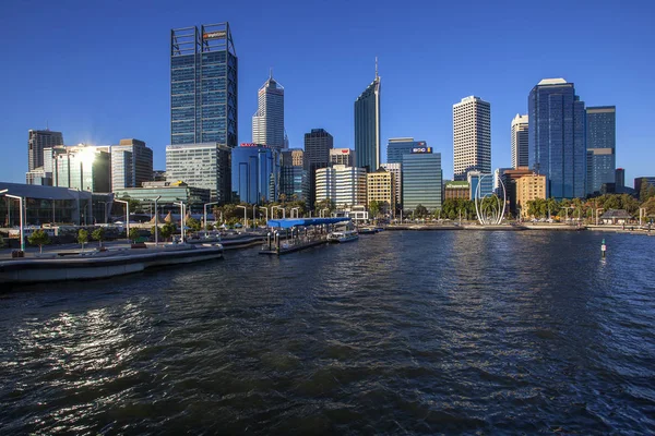 Elizabeth Quay Developerský Projekt Obchodní Čtvrti Perth Central Austrálii Nachází — Stock fotografie