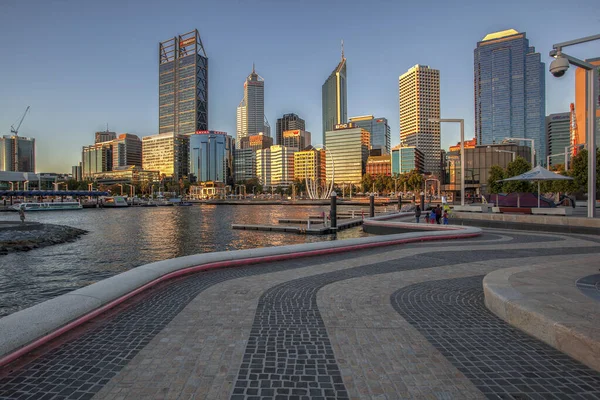 Elizabeth Quay Proyecto Desarrollo Distrito Central Negocios Perth Australia Ubicada —  Fotos de Stock