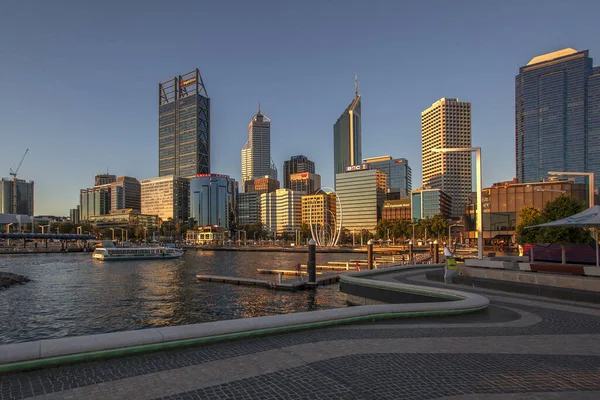 Elizabeth Quay Είναι Ένα Αναπτυξιακό Έργο Στην Κεντρική Επιχειρηματική Περιοχή — Φωτογραφία Αρχείου