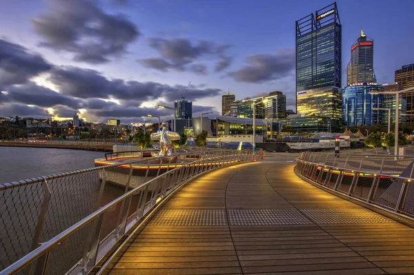 Elizabeth Quay Projeto Desenvolvimento Distrito Empresarial Central Perth Austrália Localizado — Fotografia de Stock