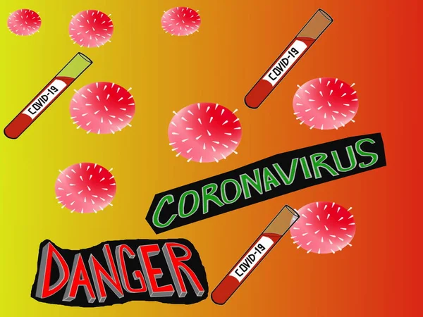 Küresel tıp camiasının Coronavirus ve diğer virüslerin mevcut ve gelecekteki salgınlarını önlemek için yaptığı ciddi araştırmalar insanlığın devamı için gereklidir. COVID-19 numuneli test tüpleri. Görüntü.