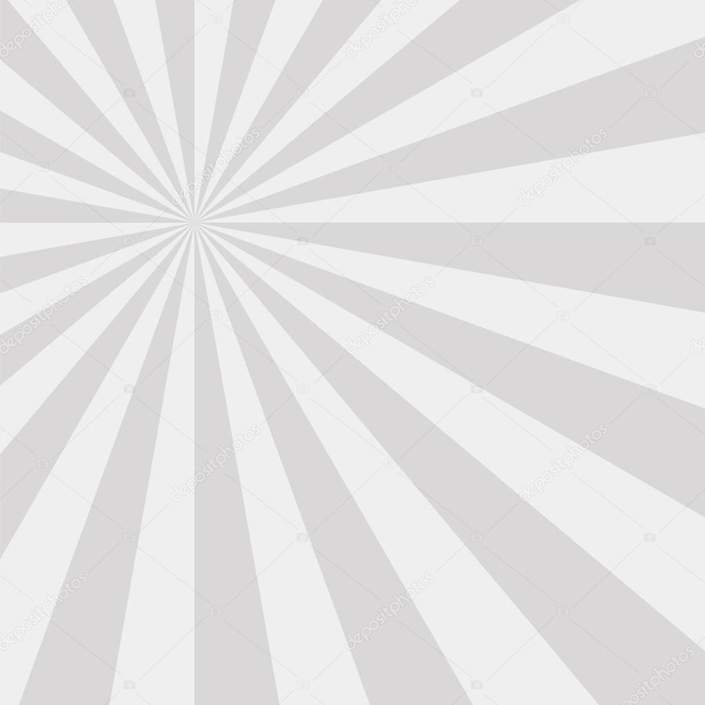 Sunburst background, grey and white colors. 