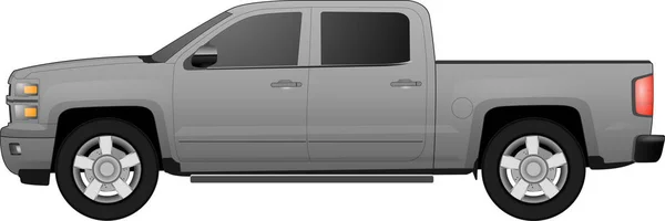 Coche todoterreno sobre fondo blanco. Imagen de una camioneta marrón en estilo realista. Ilustración vectorial — Vector de stock